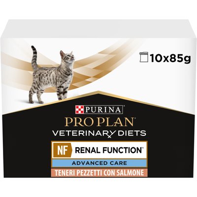 Вологий дієтичний корм PRO PLAN (Про План) VETERINARY DIETS NF Renal Function Advanced Care для дорослих котів при патології нирок з лососем 10х85 г 7613287873699 фото