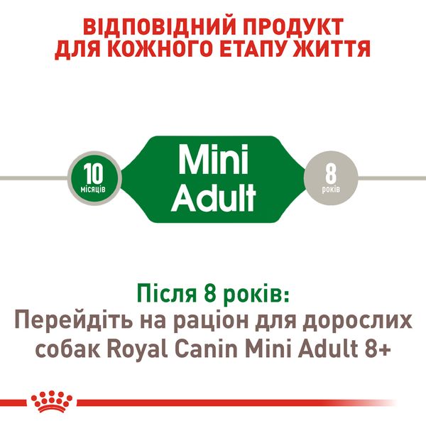 Сухий корм для собак Royal Canin Mini Adult дрібних порід старше 10 місяців 800 г 3001008 фото