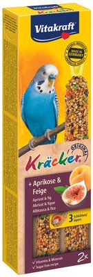 Ласощі для хвилястих папуг Vitakraft «Kracker Original + Apricot & Fig» 60 г / 2 шт. (абрикос та рис) 6280 фото