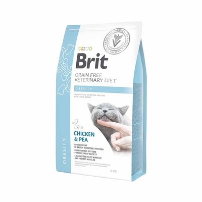 Brit VetDiets Cat Obesity для зниження зайвої ваги у котів, 2 кг 1111152753 фото