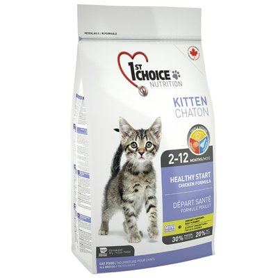 1st Choice Kitten Healthy Start ФЕСТ ЧОЙС КУРКА ДЛЯ КОШЕНЯТ сухий суперпреміум корм для кошенят , 0.35 кг, Пакунок ФЧККН350 фото