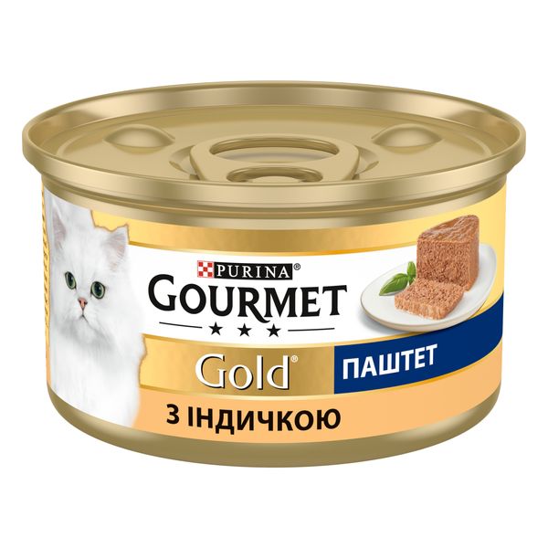 Вологий корм GOURMET Gold (Гурме Голд) для дорослих котів паштет з індичкою 24 шт х 85 г 7613031380992 фото