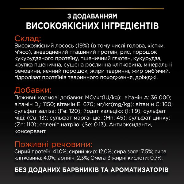 Сухий корм PRO PLAN (Про План) Sterilised Adult 1+ Vital Functions для дорослих котів після стерилізації з лососем 400 г 7613036544832 фото