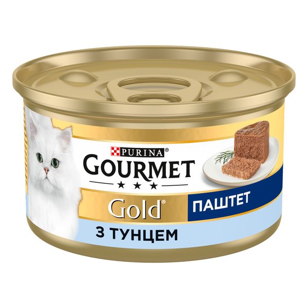 Вологий корм GOURMET Gold (Гурме Голд) для дорослих котів паштет з тунцем 12 шт х 85 г 7613031381029 фото