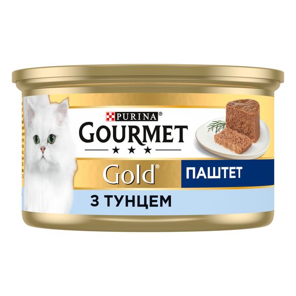 Вологий корм GOURMET Gold (Гурме Голд) для дорослих котів паштет з тунцем 12 шт х 85 г 7613031381029 фото