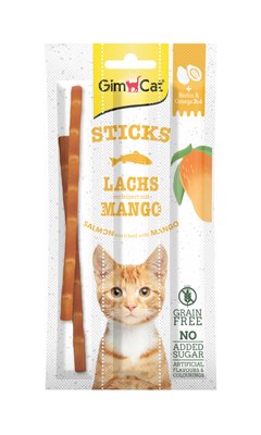 Ласощі для котів GimCat Superfood Duo-Sticks з лососем та манго (3 шт) 1111146622 фото