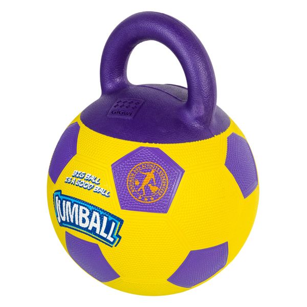 Іграшка для собак М'яч футбольний з ручкою GiGwi Ball, гума, 26 см 75366 фото