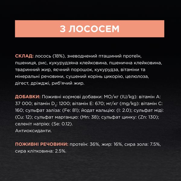 Сухий корм PRO PLAN (Про План) Original Adult 1+ для дорослих котів комплекс OptiSences з лососем 1,5 кг 7613036508193 фото