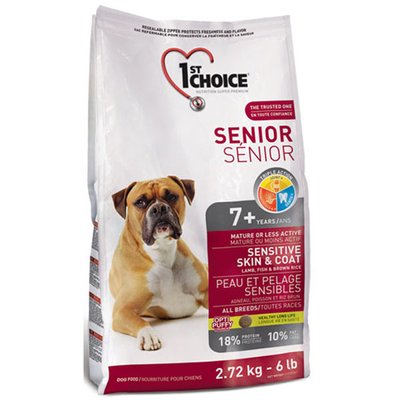 1st Choice Senior Sensitive Skin&Coat Lamb&Fish ФЕСТ ЧОЙС СЕНЬЙОР ЯГНЯ РИБА сухий суперпреміум корм для літніх або малоактивних собак , 2.72 кг, Пакунок ФЧССЯР2_72 фото