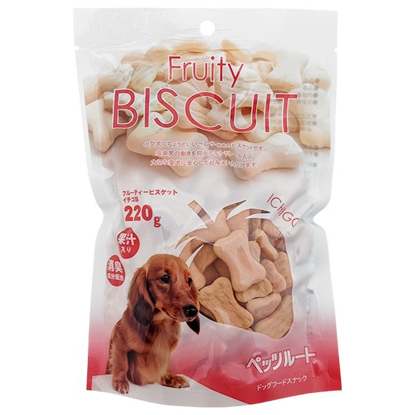 DoggyMan Biscuit Strawberry ДОГГІМЕН БІСКВІТ ПОЛУНИЦЯ фруктове печиво, ласощі для собак 60263 фото