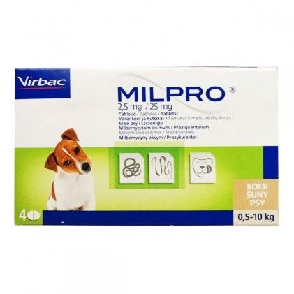 Virbac Milpro (Мілпро) Антигельмінтні таблетки для цуценят від 0,5 до 10 кг - 4 таблетки VIT06928 фото