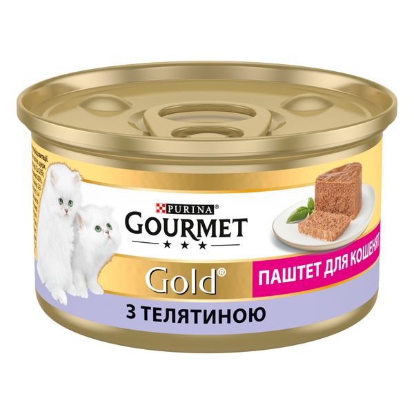 Вологий корм GOURMET Gold (Гурме Голд) для кошенят паштет з яловичиною 12 шт х 85 г 7613036330596 фото