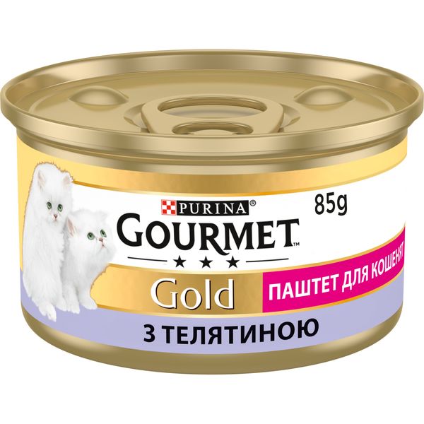 Вологий корм GOURMET Gold (Гурме Голд) для кошенят паштет з яловичиною 12 шт х 85 г 7613036330596 фото