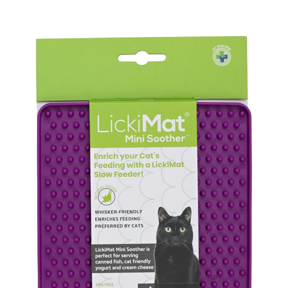 LickiMat CAT MINI SOOTHER PURPLE / Килимок для повільного харчування LM9102PU-CR фото