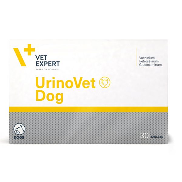 Vet Expert UrinoVet Dog Харчова добавка для підтримання сечовидільної функції у собак, 30 таб. 58181 фото