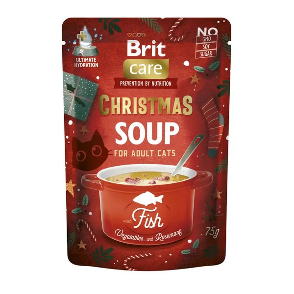 Вологий корм для котів Brit Care Christmas Fish Soup 75 г - риба XMASS_101266 фото