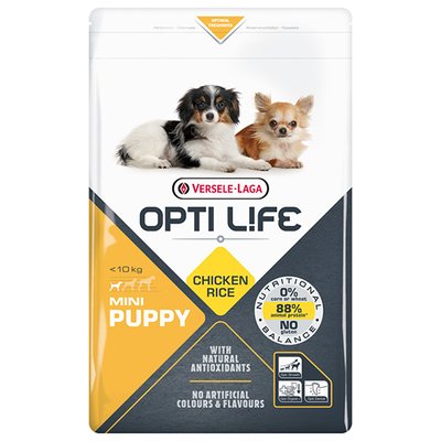 Opti Life Puppy Mini ОПТІ ЛАЙФ ЦУЦЕНЯ МІНІ МАЛИХ сухий суперпреміум корм для цуценят міні та малих порід , 2.5 кг 311561 фото