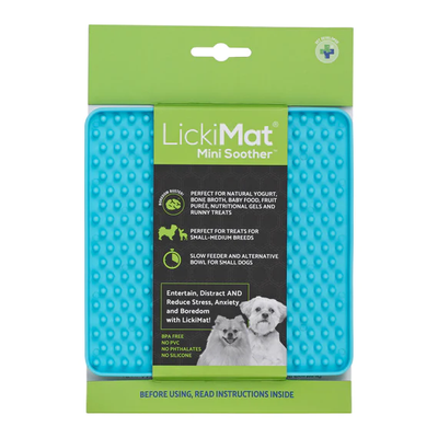 LickiMat DOG MINI SOOTHER TURQUOISE / Килимок для повільного харчування LM9102TQ-DR фото