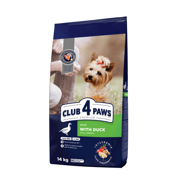 Club 4 Paws (Клуб 4 Лапи) Premium Adult Small Breed Duck - Сухий корм із качкою для дорослих собак малих порід B4531222 фото