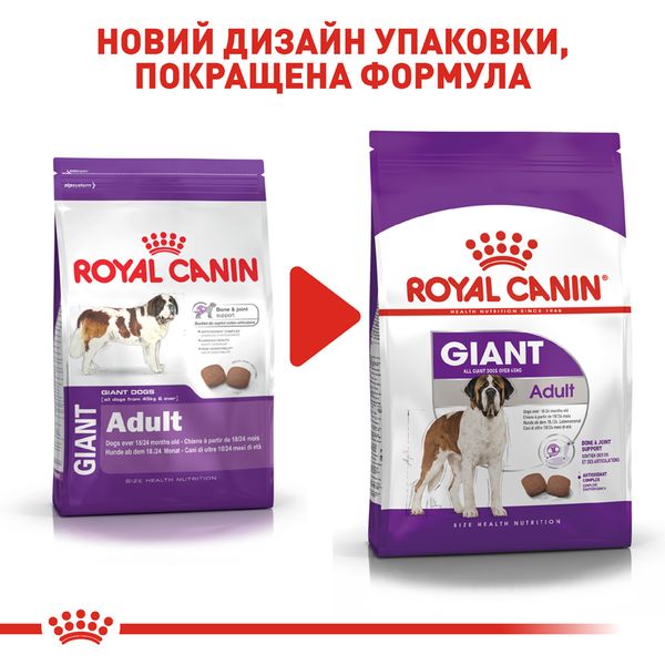 Сухий корм для дорослих собак Royal Canin Giant Adult гігантських порід старше 2 років 15 кг 3009150 фото