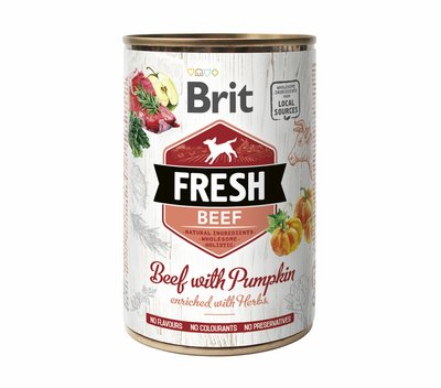 Brit Fresh Beef Pumpkin консерви з яловичиною і гарбузом для собак 400г 1111153752 фото