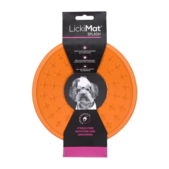 LickiMat DOG SPLASH ORANGE / Килимок для повільного харчування LM5101OR-DR фото