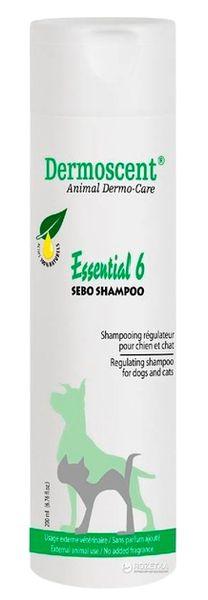 Dermoscent (Дермосент) Essential-6 Sebo Shamp д/соб,кот - шамп. догляд за шкірою та шерстю (200мл) 3760098110476 фото