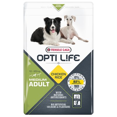 Opti Life Adult Medium ОПТІ ЛАЙФ ДОРОСЛИЙ СЕРЕДНІХ сухий суперпреміум корм для собак середніх порід , 2.5 кг 311424 фото