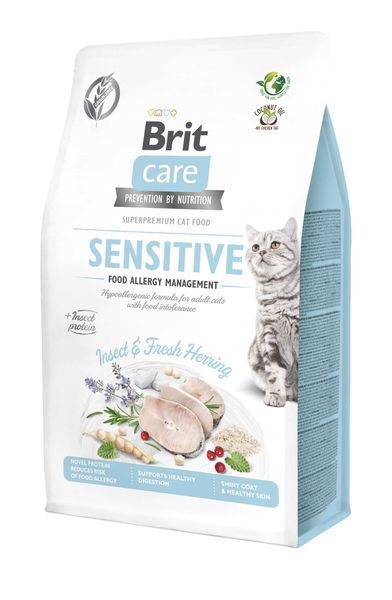 Brit Care Cat GF Insect з комахами та оселедцем для котів, 400г 1111167490 фото