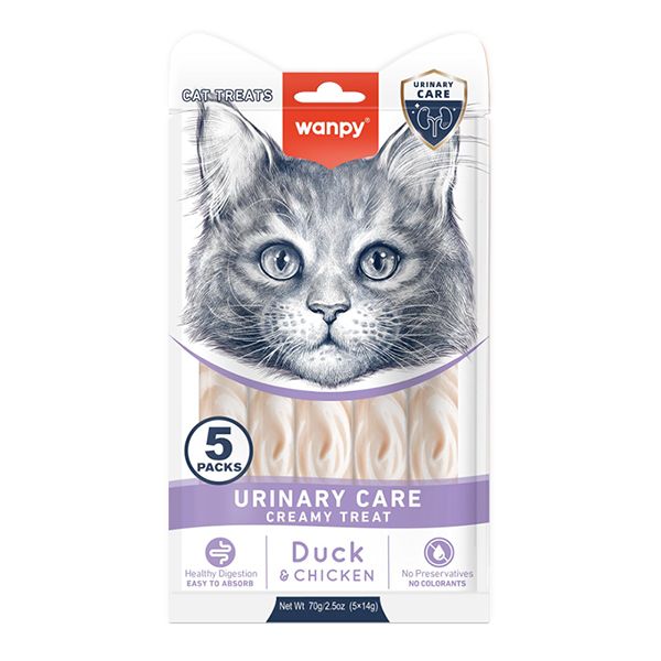 Wanpy Functional Creamy Lickable Treat Urinary Care ВАНПІ УРІНАРІ функціональні рідкі ласощі для котів із сечокам’яною хворобою RAC-69 фото