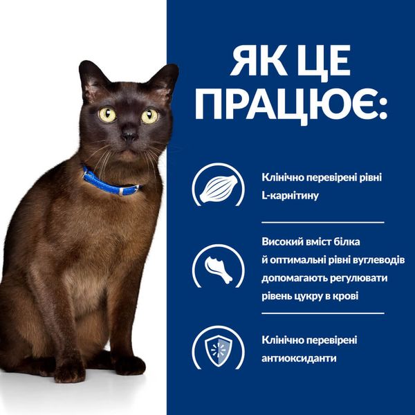 Hill’s (Хілс) Prescription Diet m/d Сухий корм для котів при цукровому діабеті, з куркою, 1,5 кг 605918 фото