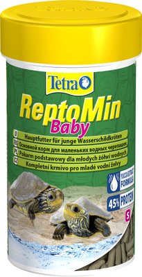 Сухий корм для маленьких водоплавних черепах Tetra в паличках «ReptoMin Baby», 100 мл 7786 фото