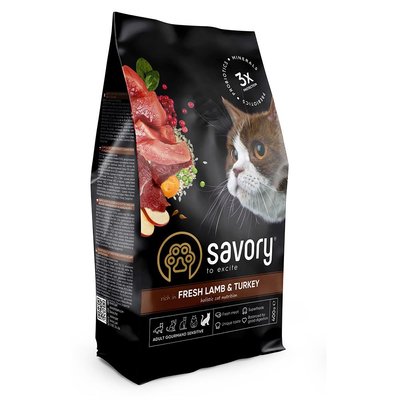 Savory Adult Cat Sensitive Digestion для котів з чутливим травленням, 400 г 1111163000 фото