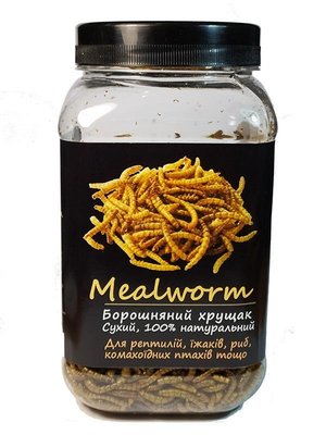 Корм БУСЯ - Mealworm - борошняний хрущак сухий (банка 600 мл, 100 г) 4820238840010 фото