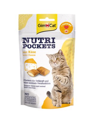 Вітамінні ласощі для котів GimCat Nutri Pockets (сир і таурин) 60 г 1111138661 фото