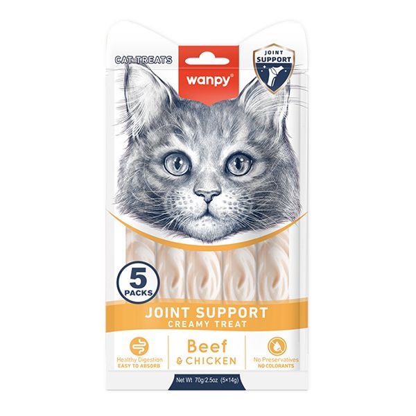 Wanpy Functional Creamy Lickable Treat Joint Support ВАНПІ ДЛЯ СУГЛОБІВ функціональні рідкі ласощі для котів RAC-70 фото