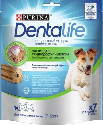 Ласощі DENTALIFE (Денталайф) Small для дорослих собак дрібних порід для здоров'я зубів і ясен 115 г 7613036454087 фото