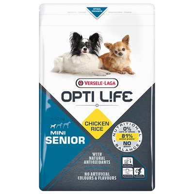 Opti Life Senior Mini ОПТІ ЛАЙФ СЕНЬЙОР МІНІ МАЛИХ сухий суперпреміум корм для літніх собак міні та малих порід , 2.5 кг 311592 фото