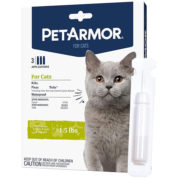 PetArmor Cats ПЕТАРМОР краплі від бліх, кліщів, вошей для котів від 0.68кг, 0.5мл , 3 шт. в пакунку , 0.50 мл, ціна за 1 піпетку 12895 фото