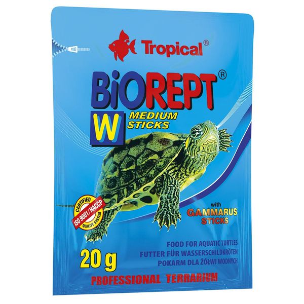 Сухий корм для водоплавних черепах Tropical в паличках «Biorept W» 20 г 1111113184 фото