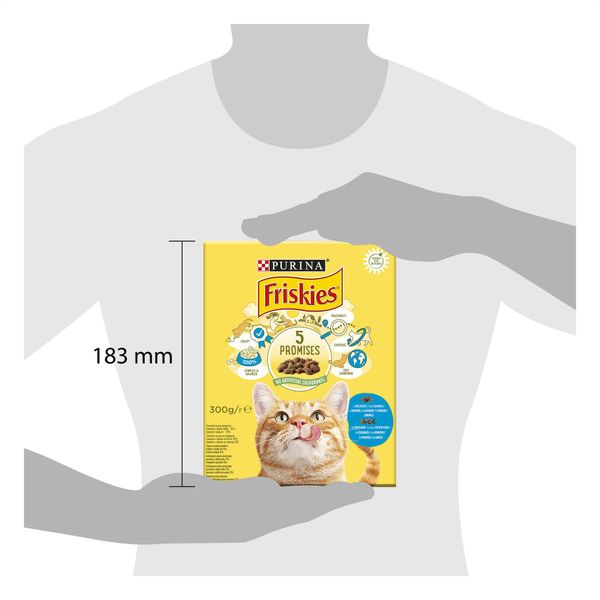 Сухий корм FRISKIES (Фріскіс) для дорослих котів з лососем та овочами 300 г 7613031868063 фото