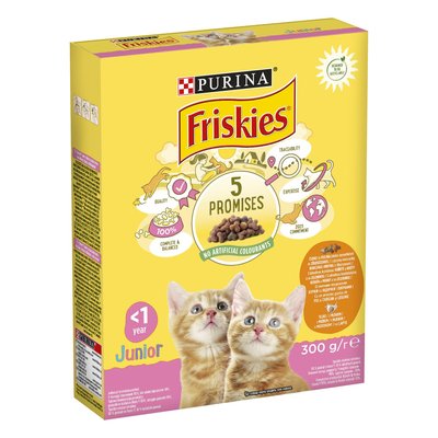 Сухий корм FRISKIES (Фріскіс) Junior для кошенят з куркою, індичкою та овочами 300 г 7613031868360 фото