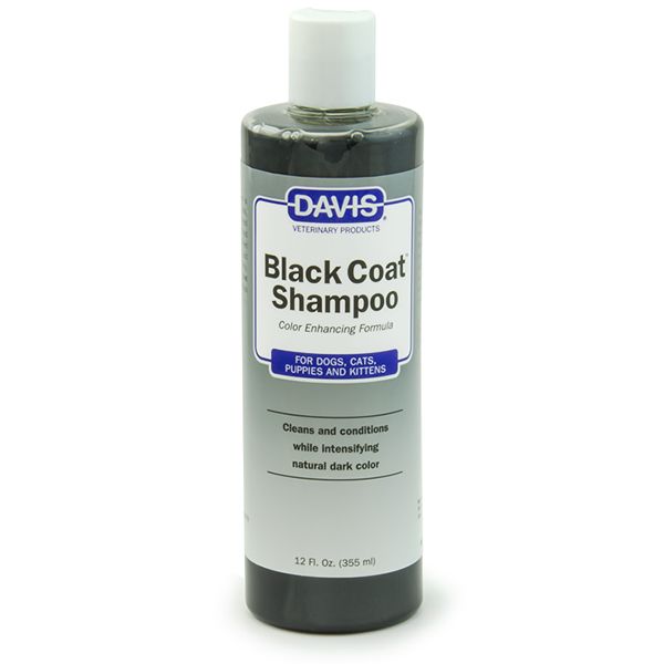 Davis Black Coat Shampoo ДЕВІС БЛЕК КОУТ шампунь для чорної шерсті собак і котів, концентрат , 0.355 л BCS12 фото