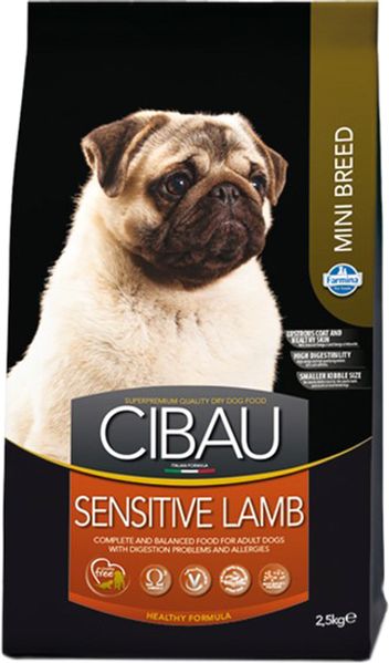 Сухий корм для собак Farmina Cibau Sensitive Adult Mini з чутливим травленням з ягням 2.5 кг 8010276030986 фото