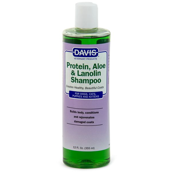 Davis Protein & Aloe & Lanolin Shampoo ДЕВІС ПРОТЕЇН АЛОЕ ЛАНОЛІН шампунь для собак і котів, концентрат , 0.355 л PALS12 фото