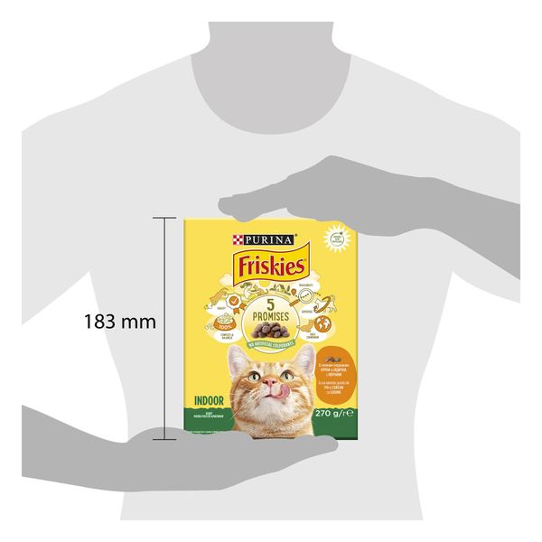 Сухий корм FRISKIES (Фріскіс) Indoor для дорослих котів що постійно перебувають у приміщенні з куркою та індичкою, з овочами 270 г 7613035351820 фото