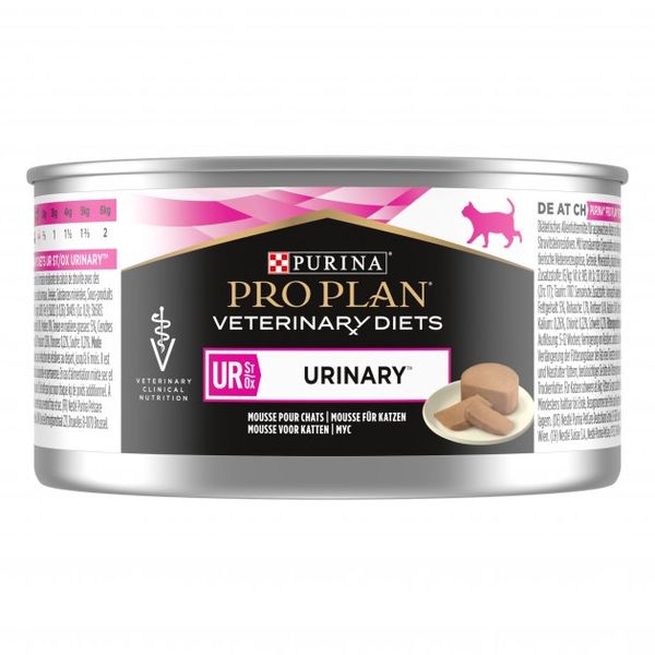 Вологий дієтичний корм PRO PLAN (Про План) VETERINARY DIETS UR Mousse Turkey Urinary для дорослих котів Сечокам’яна хвороба 195 г 8445290093431 фото