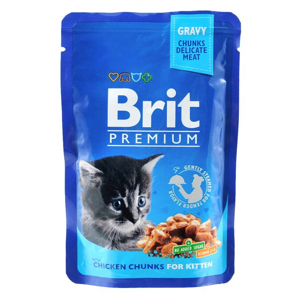 Brit Premium Cat pouch для кошенят, з куркою, 100 г 1111142142 фото