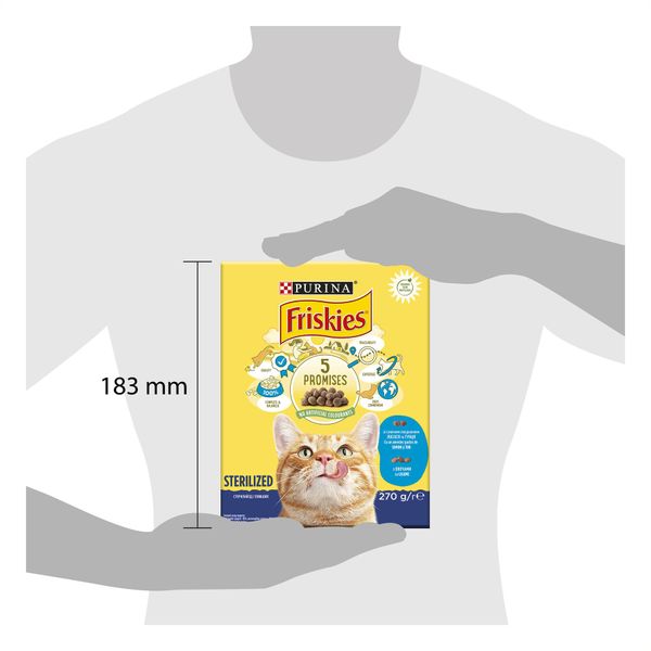 Сухий корм FRISKIES (Фріскіс) Sterilized для дорослих котів після стерилізації з лососем, тунцем та овочами 270 г 7613035352346 фото