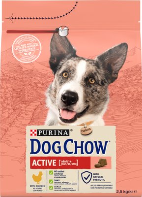 Сухий корм DOG CHOW (Дог Чау) Active Adult 1+ для дорослих собак з підвищеною активністю з куркою 2,5 кг 7613034487858 фото